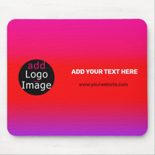 Add Your Logo Customisable Business Magenta Mouse Mat