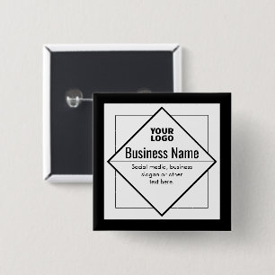 Add Your Logo Customisable Template 15 Cm Square Badge