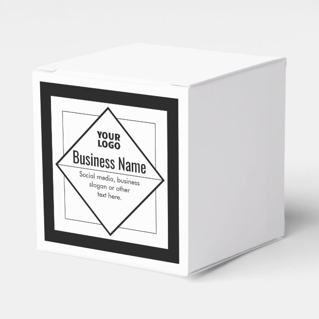 Add Your Logo Customisable Template Favour Box (Front Side)
