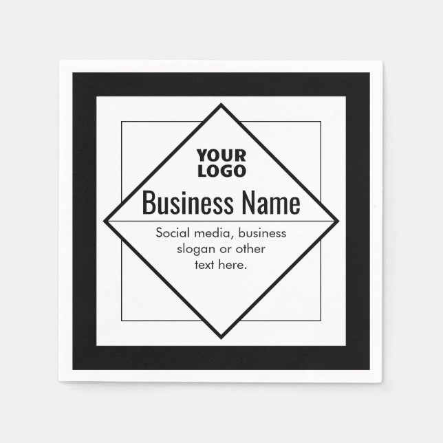 Add Your Logo Customisable Template Napkin (Front)