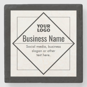 Add Your Logo Customisable Template Stone Coaster