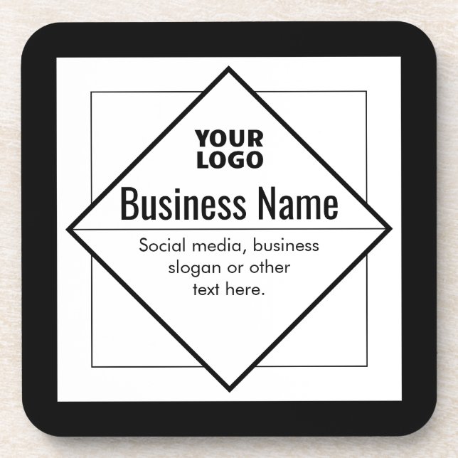 Add Your Logo Customizable Template Coaster (Front)
