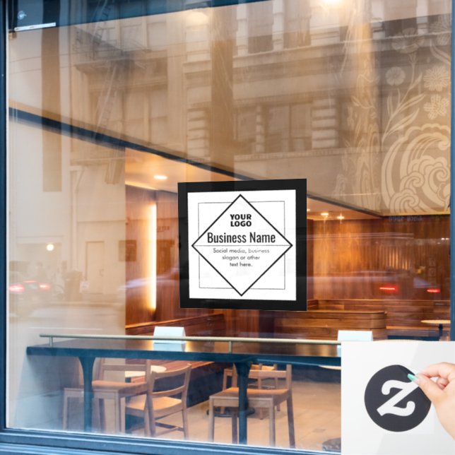 Add Your Logo Customizable Template Window Cling (Cafe Window)