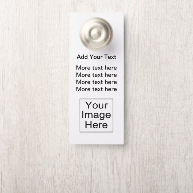 Add Your Logo Door Hanger (On Knob)