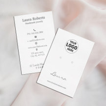 Add your logo earring display business card