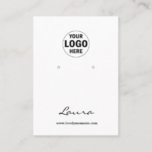 Add your logo earring display card