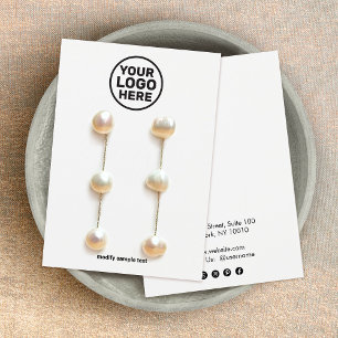 Add Your Logo  Earring Display Card