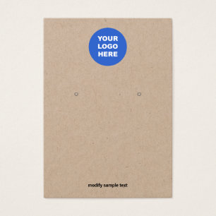 Add Your Logo Earring Kraft Display Card