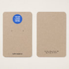 Add Your Logo Earring Kraft Display Card