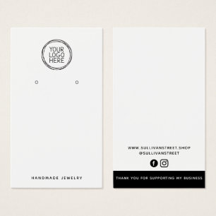 Add Your Logo Earrings Display Card