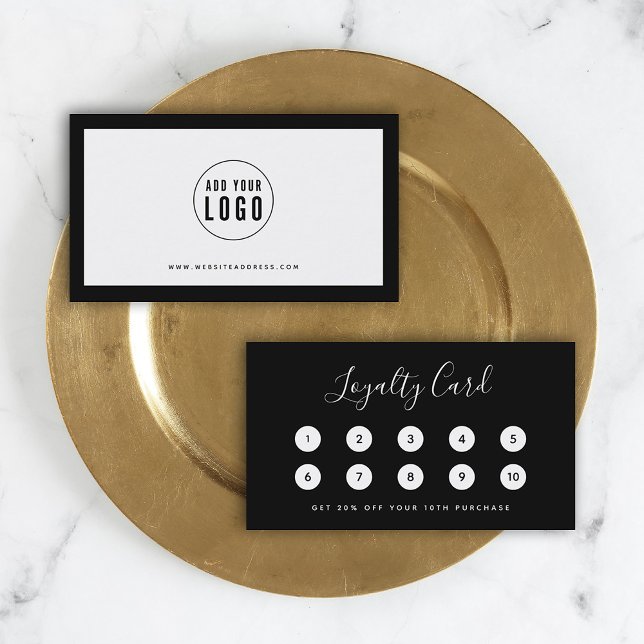 Add Your Logo Editable Border Colour Loyalty Card (Creator Uploaded)