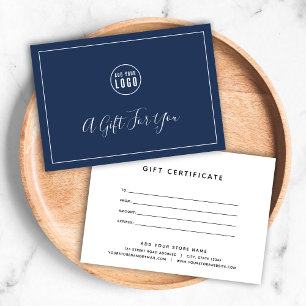 Add Your Logo Editable Colour Gift Certificate