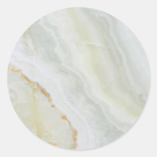 Add Your Logo Gold Marble Blank Modern Elegant Cla Classic Round Sticker