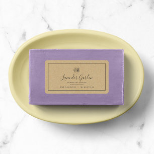 Add Your Logo Grey Border Kraft Product Label