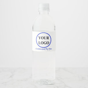 ADD YOUR LOGO HERE Beach Weddings Business  Water Bottle Label