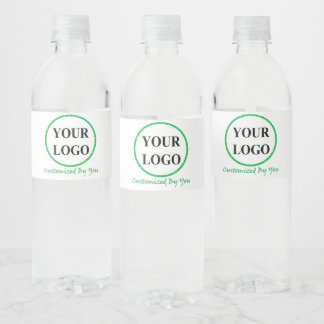 ADD YOUR LOGO HERE Beach Weddings Business  Water Bottle Label