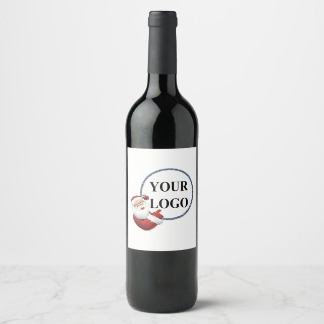 ADD YOUR LOGO HERE CUSTOM WEDDING WINE LABEL (Front)