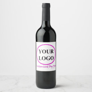ADD YOUR LOGO HERE CUSTOM WEDDING WINE LABEL