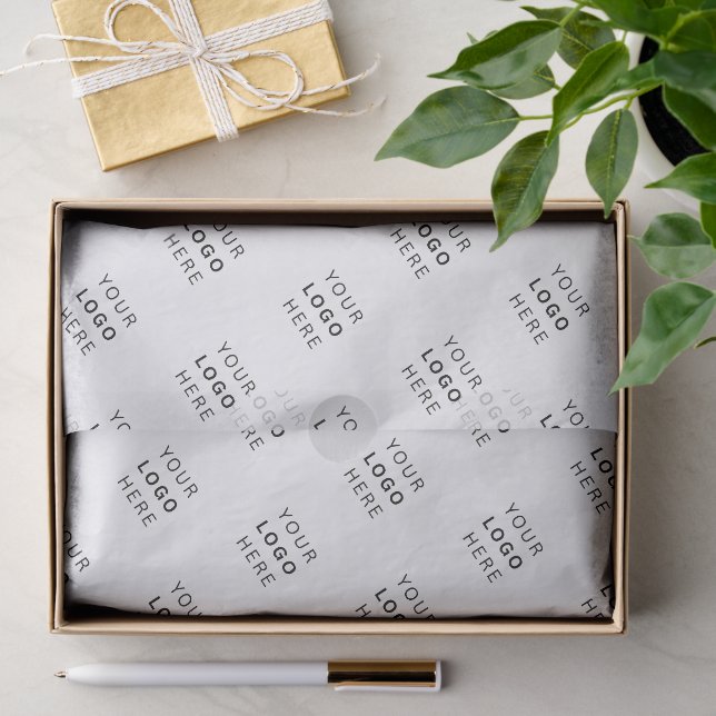 Add Your Logo Here Image Template Branded Unboxing Tissue Paper (Gift)
