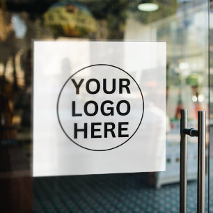 Add Your Logo Here l Professional Black & White Window Cling