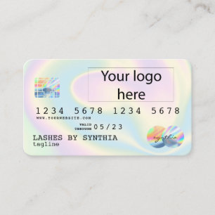 add your logo Holograph Modern Credit Card Style