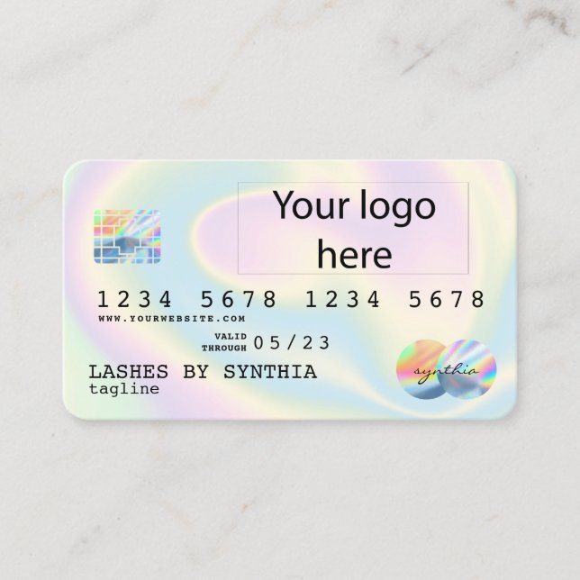 add your logo Holograph  Modern Credit Card Style (Front)