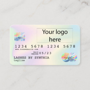 add your logo Holograph Modern Credit Card Style