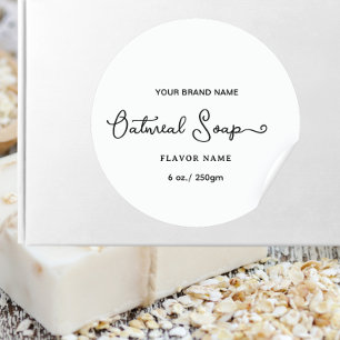 Add your logo Homemade Soap abel Classic Round Sticker