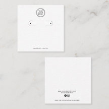 Add Your Logo Hoop Earrings Display Card