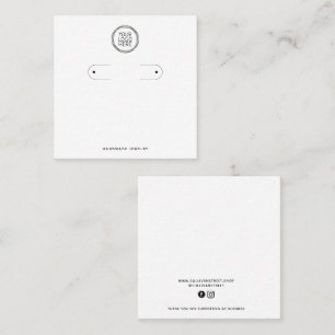 Add Your Logo Hoop Earrings Display Card