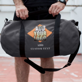 Add Your Logo Image Free Custom Text Duffle Bag