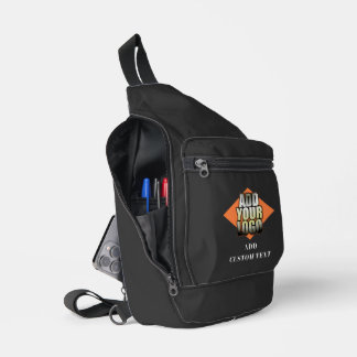 Add Your Logo Image Free Custom Text Sling Bag