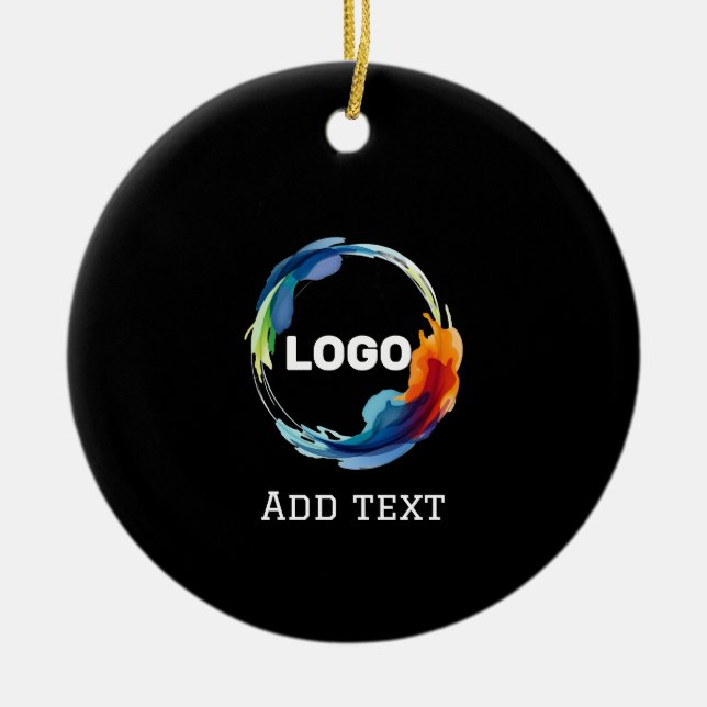 add your logo in a ceramic tree decoration (Front)