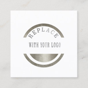 ADD Your Logo Instagram Photo Replace LOGO Square Business Card