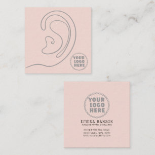 Add Your Logo jewellery Earrings Cream Display Car Calling Card