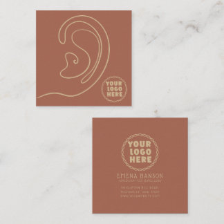 Add Your Logo jewellery Earrings Marron Display Ca Calling Card