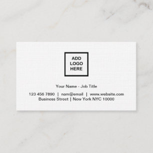 Add Your Logo Luxury Linen Business Cards