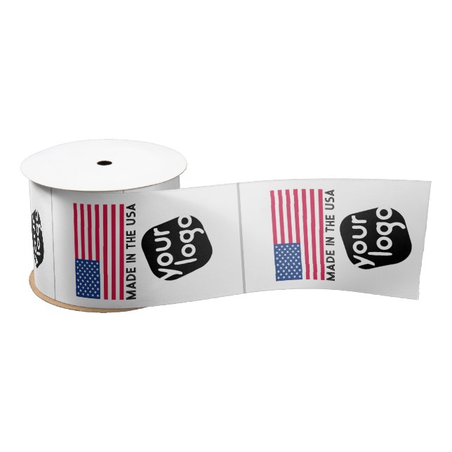 Add Your Logo Made In USA Branded Clothing Labels  Satin Ribbon (Spool)