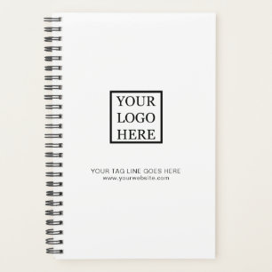 Add Your Logo Minimalist Black and White Business Planner