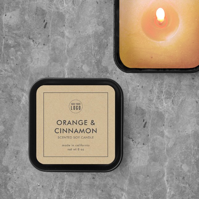 Add Your Logo Minimalist Kraft Product Label (Creator Uploaded)