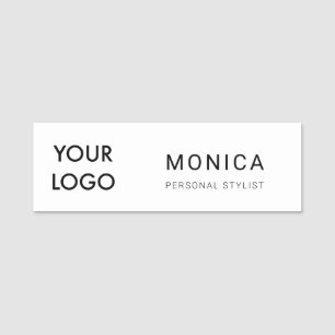 Add Your Logo Minimalist Name Tag