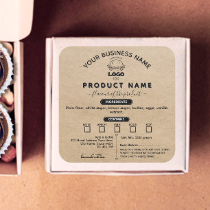 Add your Logo Modern Cottage Law Food label kraft