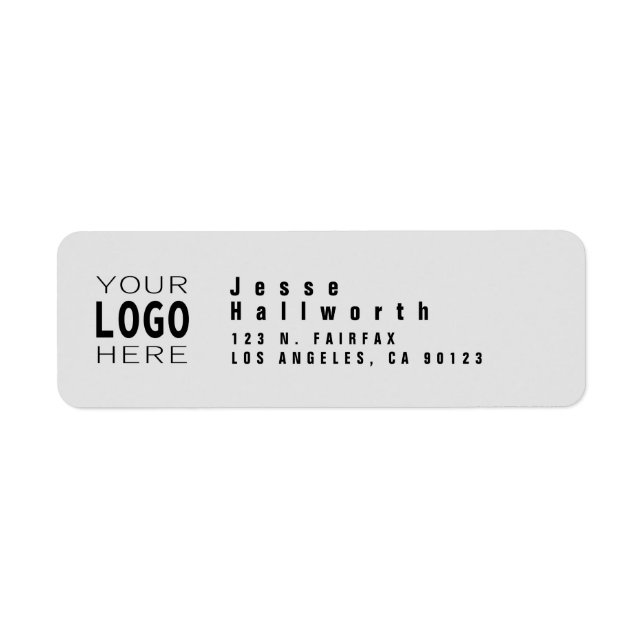 Add Your Logo | Modern Look Return Address (Front)