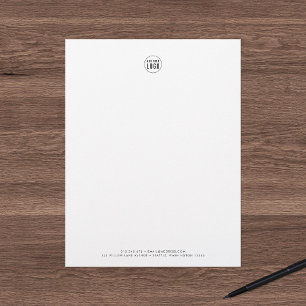 Add Your Logo Modern Minimalist Personalized Custom Letterhead