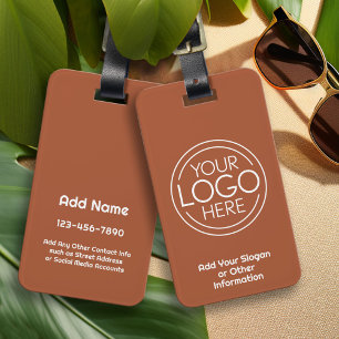 Add Your Logo Modern Minimalist Professional Terra Luggage Tag