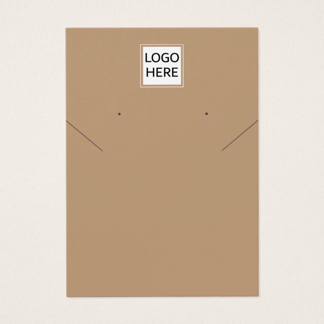 Add Your Logo modern necklace earring display card (Front)