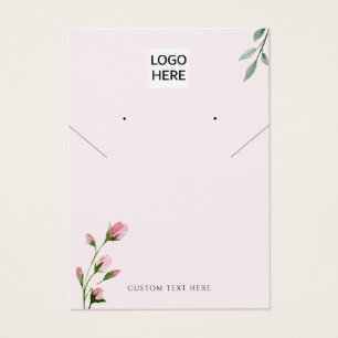 Add your logo Modern Necklace earring display card