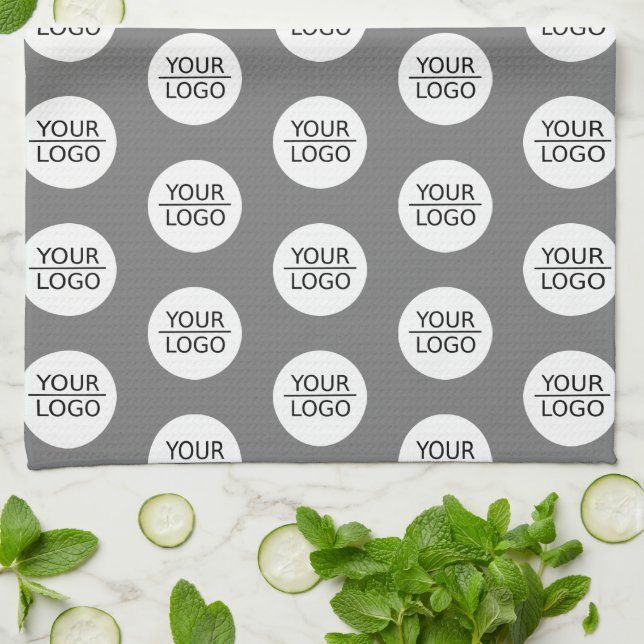 Add your Logo Modern Pattern Company Promotion Tea Towel (Folded)