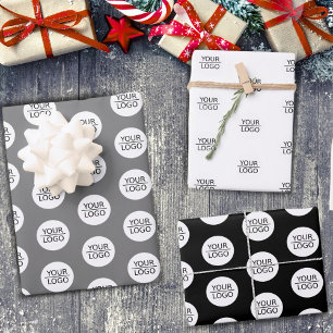 Add your Logo Modern Pattern Company Promotion Wrapping Paper Sheet