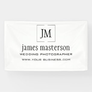 Add Your Logo   Monogram Minimalist Professional Banner